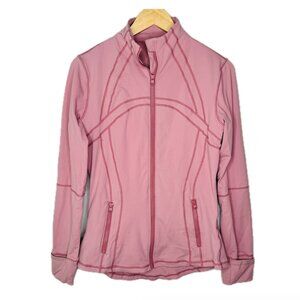 Queenie Ke Athletic Softshell Pink Jacket Womens L Yoga Fitted Contour Full Zip